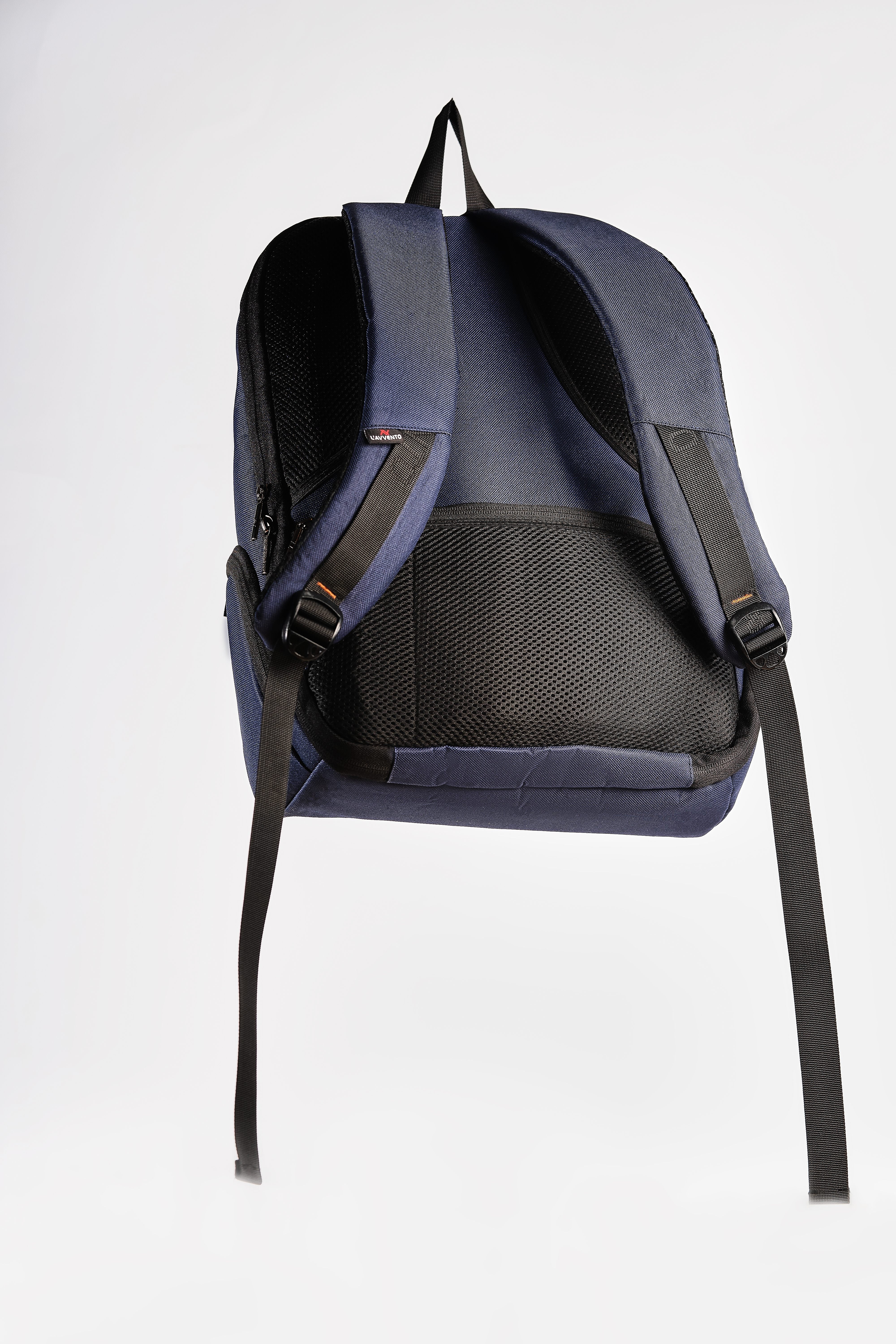 L'AVVENTO BG806 Laptop Backpack, Made by High Quality Polyester Foamed Material with L'AVVENTO Zipper Puller fits up to 15.6"- Blue*Brown