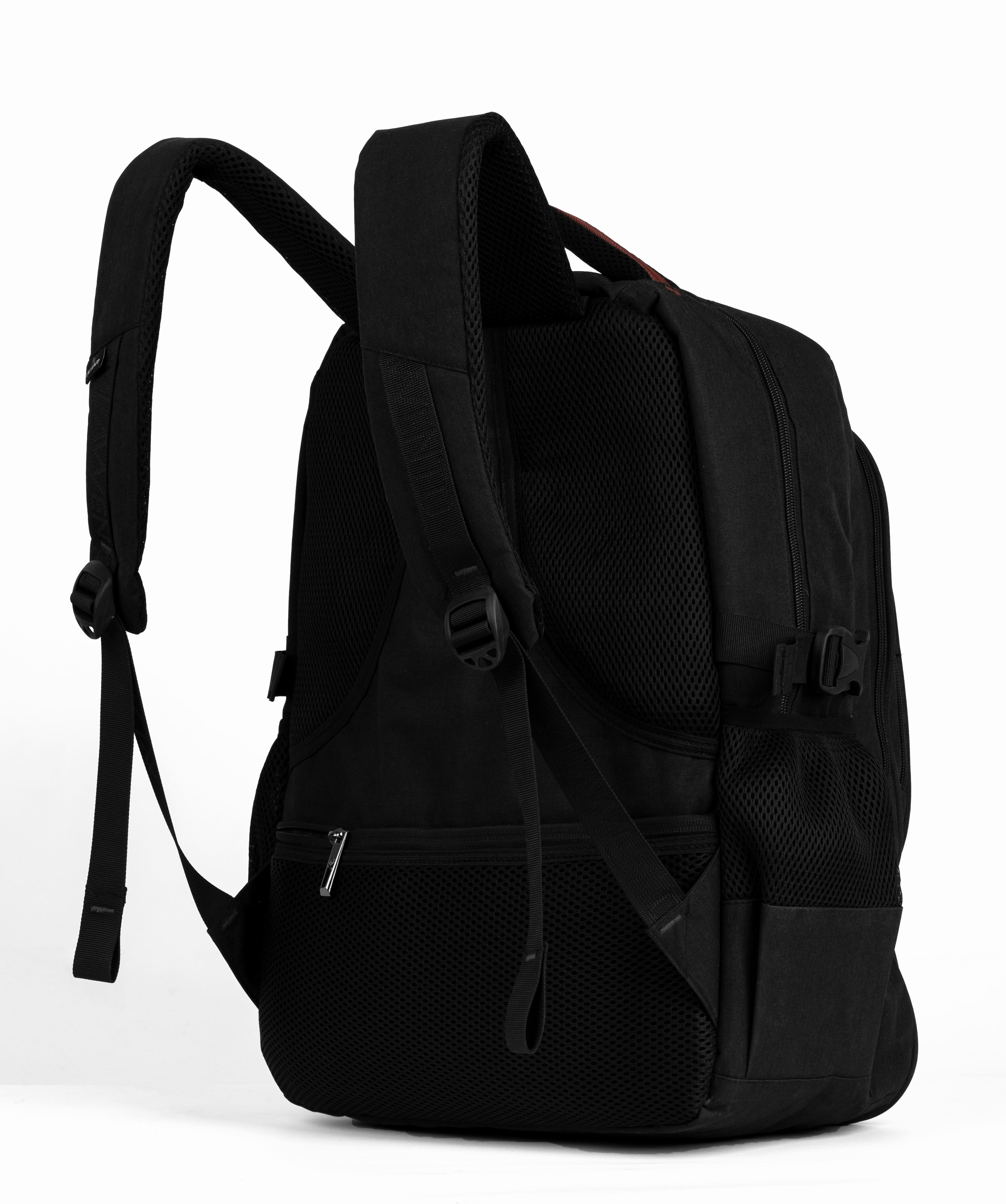 L'AVVENTO BG74B Discovery Backpack fit with Laptops up to 15.6", Material Nylon +PU, - Black