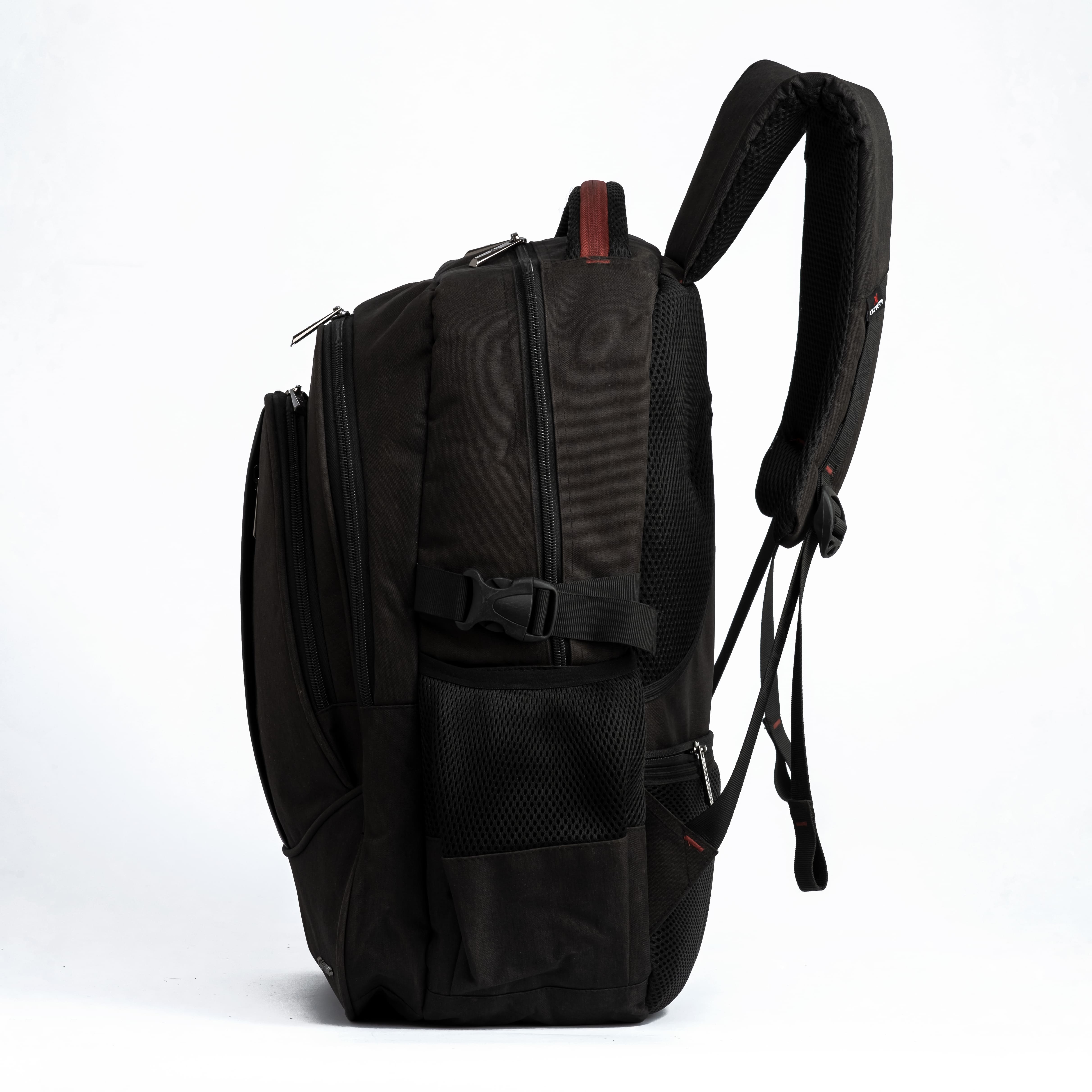 L'AVVENTO BG74B Discovery Backpack fit with Laptops up to 15.6", Material Nylon +PU, - Black