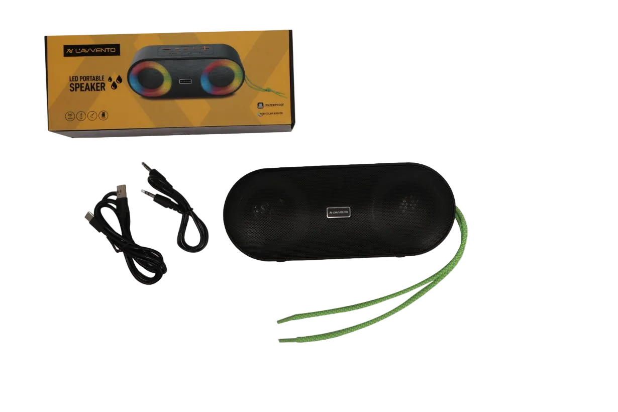 L'AVVENTO LED Speaker IPX6, 5W*2, 3000mAh
