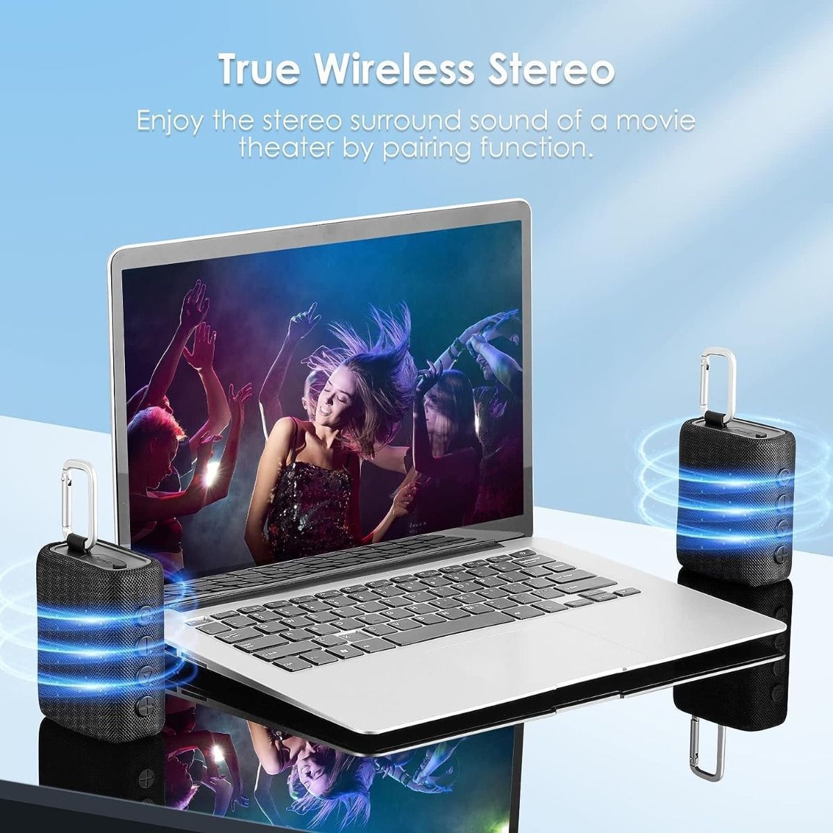 L'AVVENTO Waterproof Speaker IPX7, 5.5W, 1500mAh