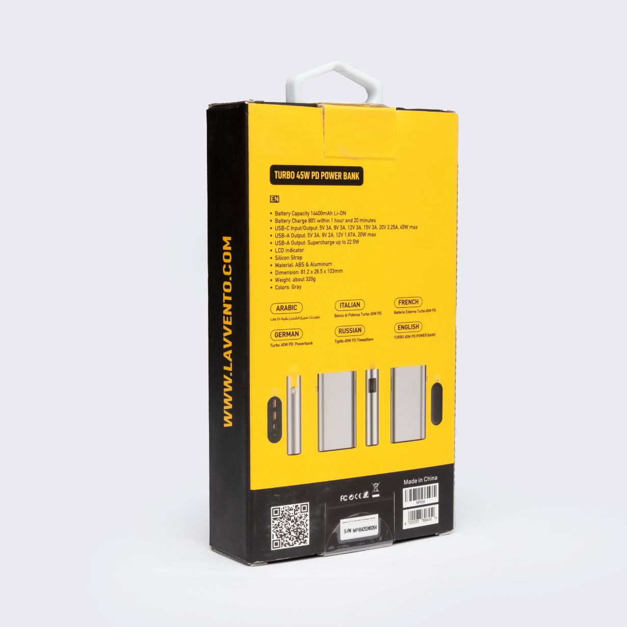 L'AVVENTO Power Bank 14,400 mAh