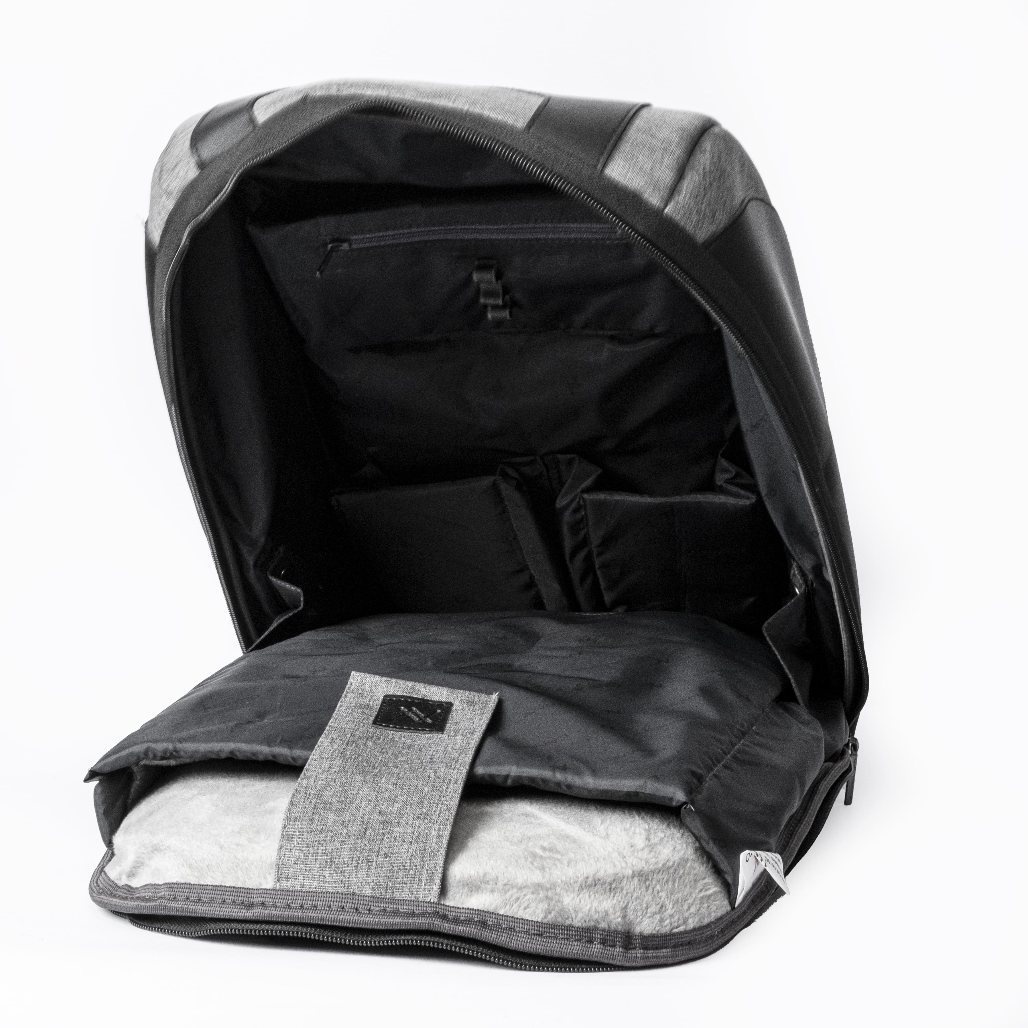 L'AVVENTO (BG56A) Discovery Laptop Backpack fit up to 15.6” Laptops ,Padded Tablet and iPad Compartment - Gray