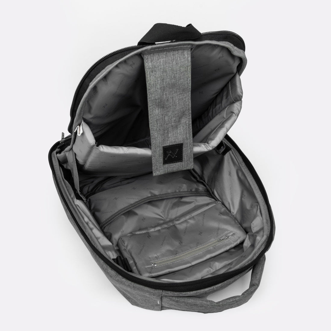 L'AVVENTO (BG04A) Discovery Laptop Anti-Theft Backpack fit up to 15.6” Nylon with Padded Laptop Compartment - Gray