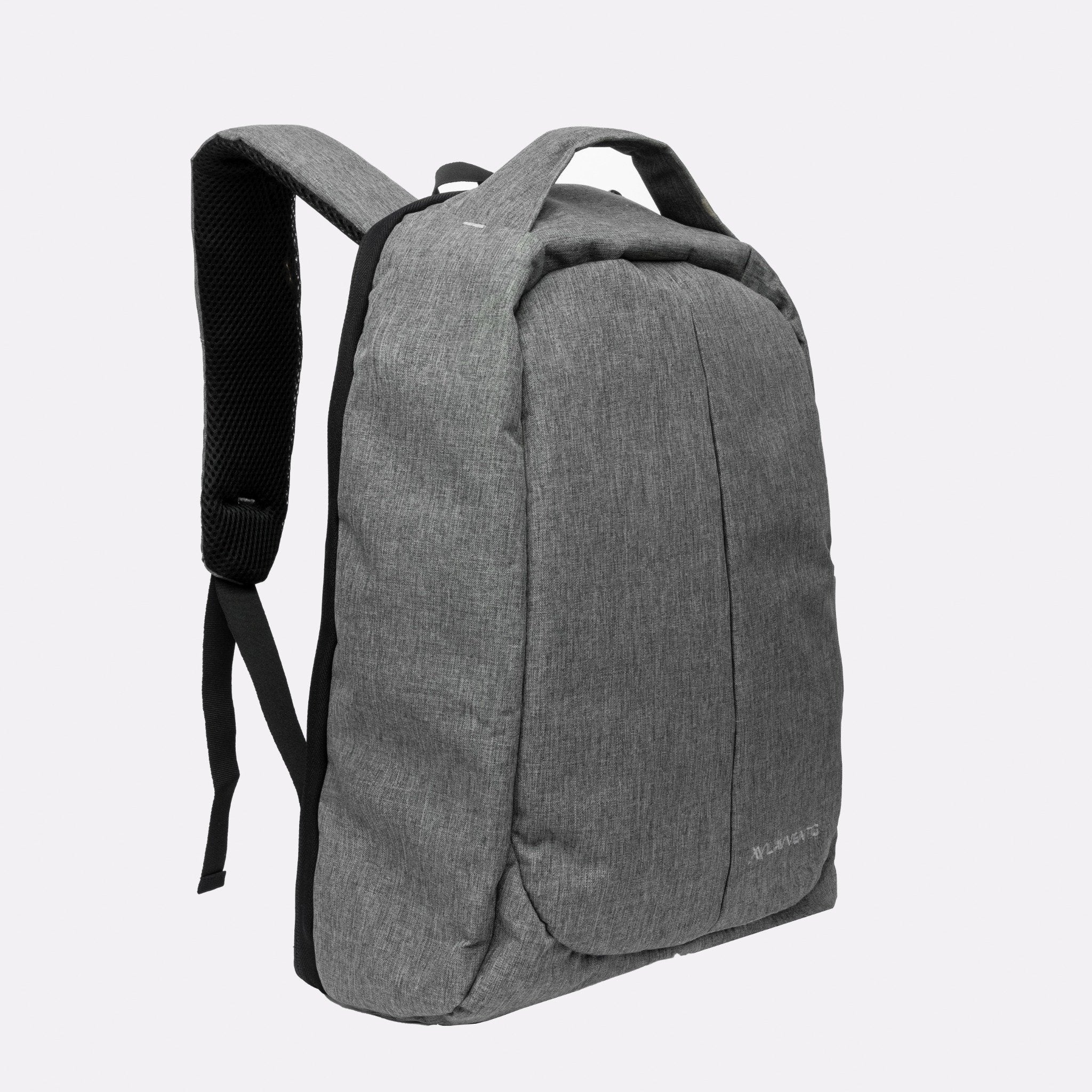 L'AVVENTO (BG04A) Discovery Laptop Anti-Theft Backpack fit up to 15.6” Nylon with Padded Laptop Compartment - Gray