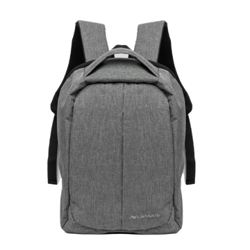 L'AVVENTO (BG04A) Discovery Laptop Anti-Theft Backpack fit up to 15.6” Nylon with Padded Laptop Compartment - Gray