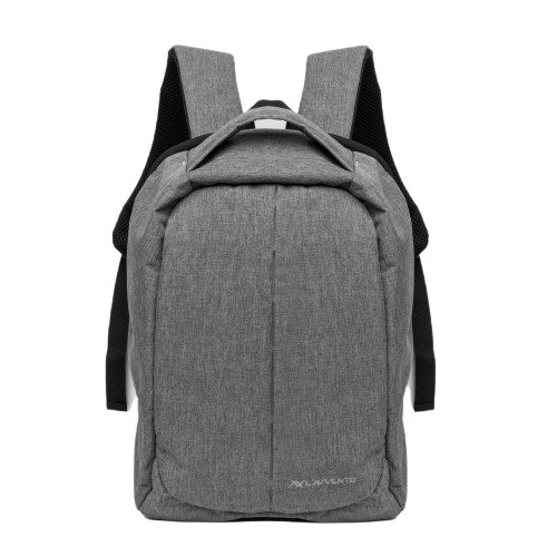 L'AVVENTO (BG04A) Discovery Laptop Anti-Theft Backpack fit up to 15.6” Nylon with Padded Laptop Compartment - Gray