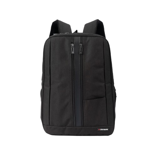 L'AVVENTO (BG73B) Discovery Backpack fit laptops up to 15.6" with Padded Laptop compartment and two Zipper on the Front, Black