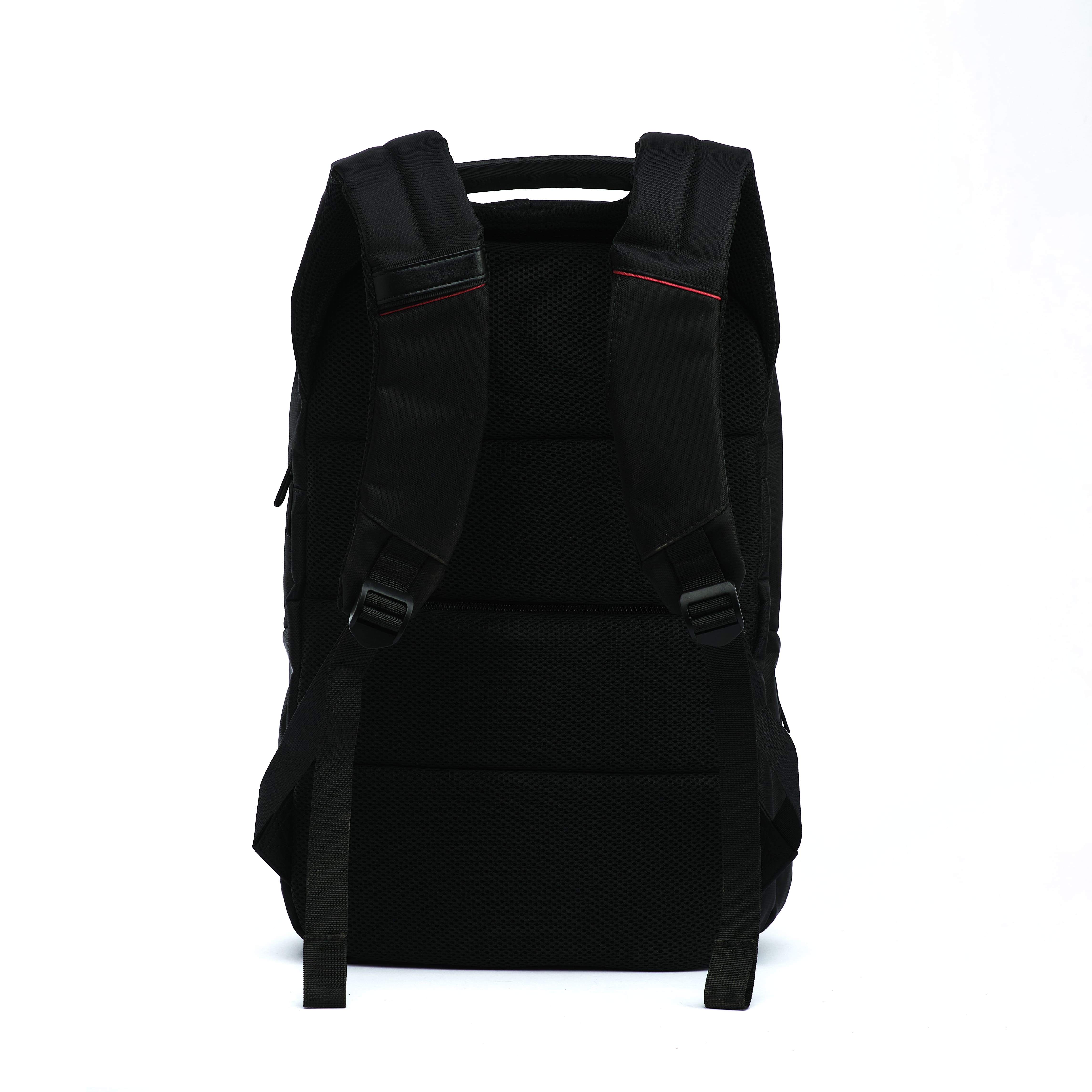 L'AVVENTO (BG416) Laptop Backpack Made by Water Repellent Polyester And PVC Materials fits up to 15.6" - Black