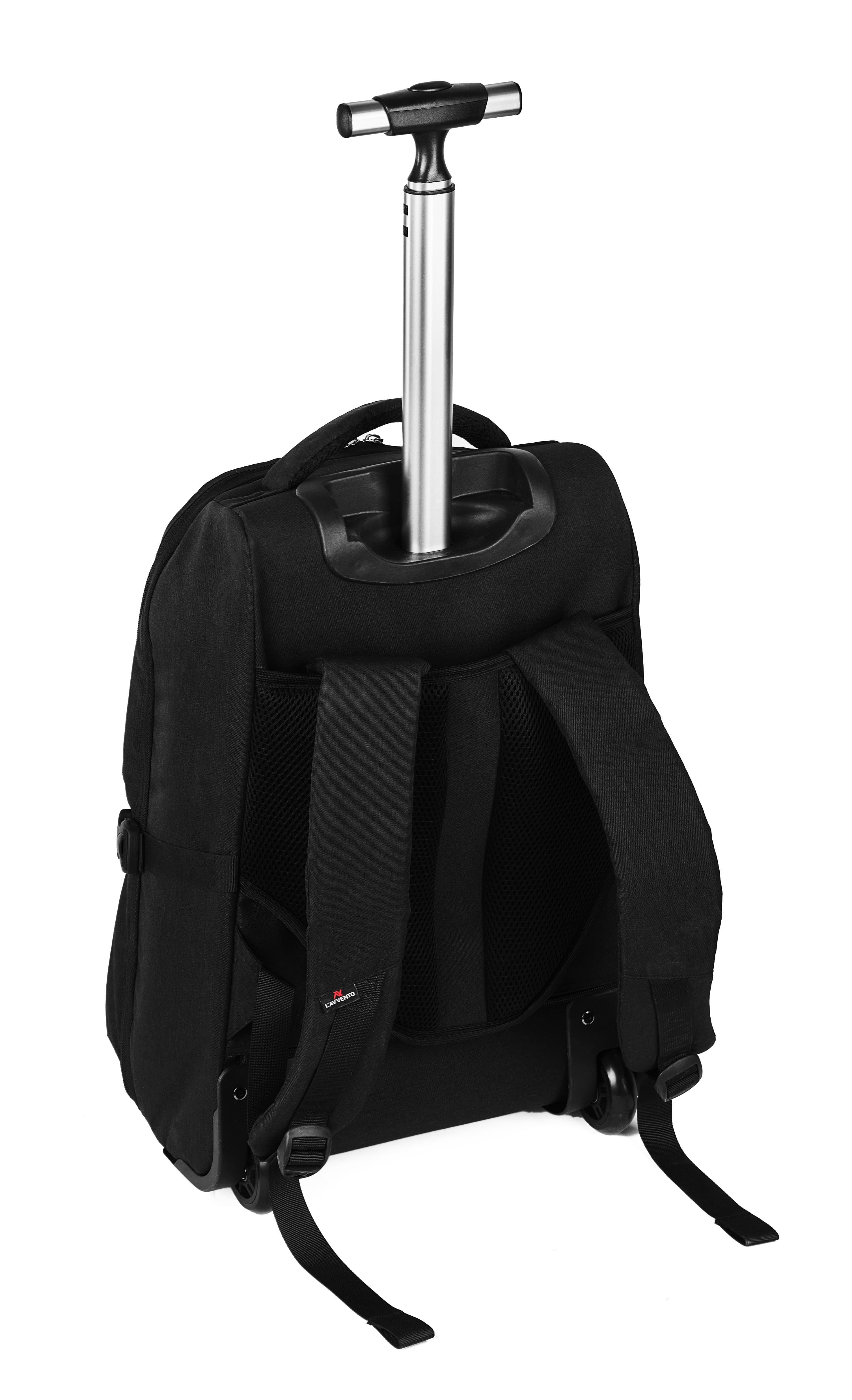 L'AVVENTO (BG794) Laptop Trolley Backpack Bag Up to 15.6" - Black