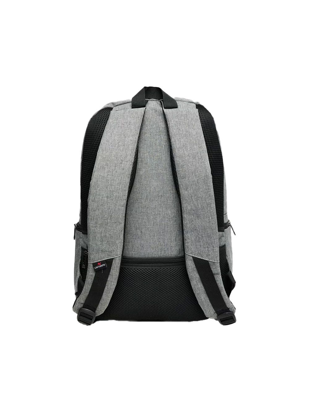 L'AVVENTO (BG73A) Discovery Backpack fit laptops up to 15.6" with Padded Laptop compartment and two Zipper on the Front, Nylon + PU - Gray