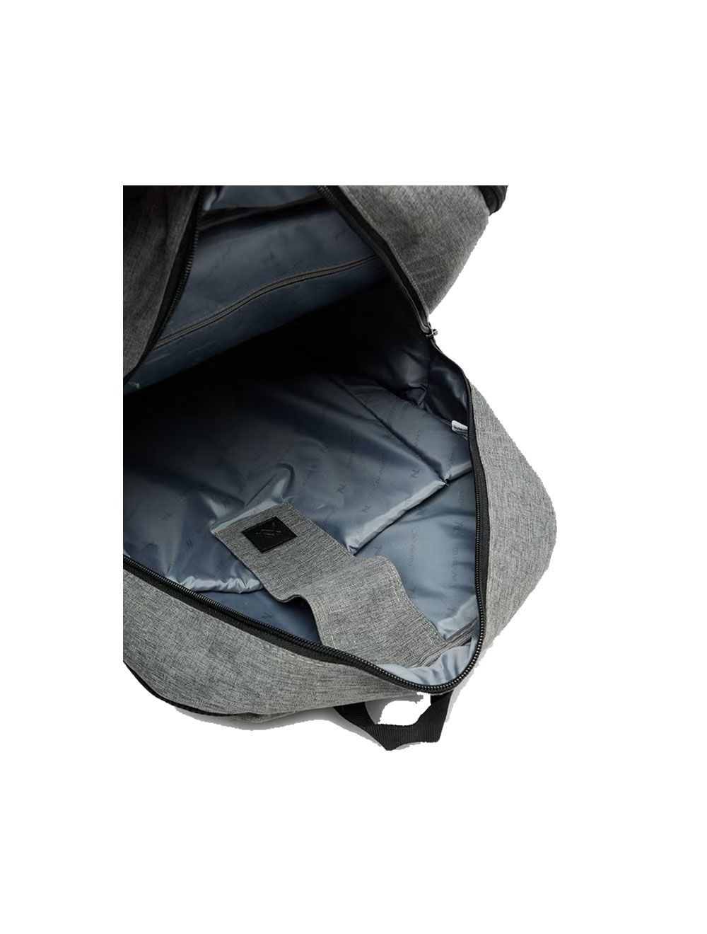 L'AVVENTO (BG73A) Discovery Backpack fit laptops up to 15.6" with Padded Laptop compartment and two Zipper on the Front, Nylon + PU - Gray