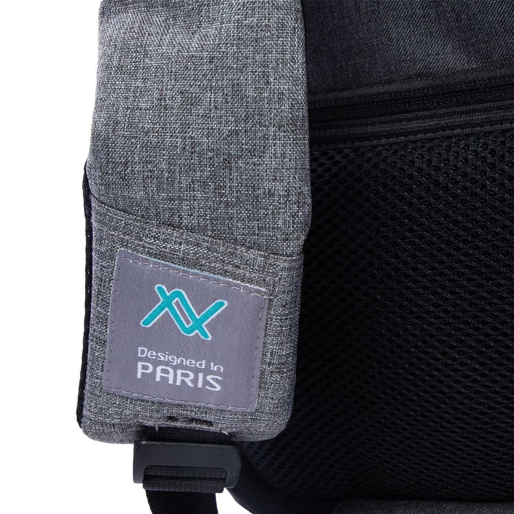 L'AVVENTO (BG816) Laptop Backpack, Made by High Quality Nylon Material with L'AVVENTO Zipper Puller fits up to 15.6"- Gray