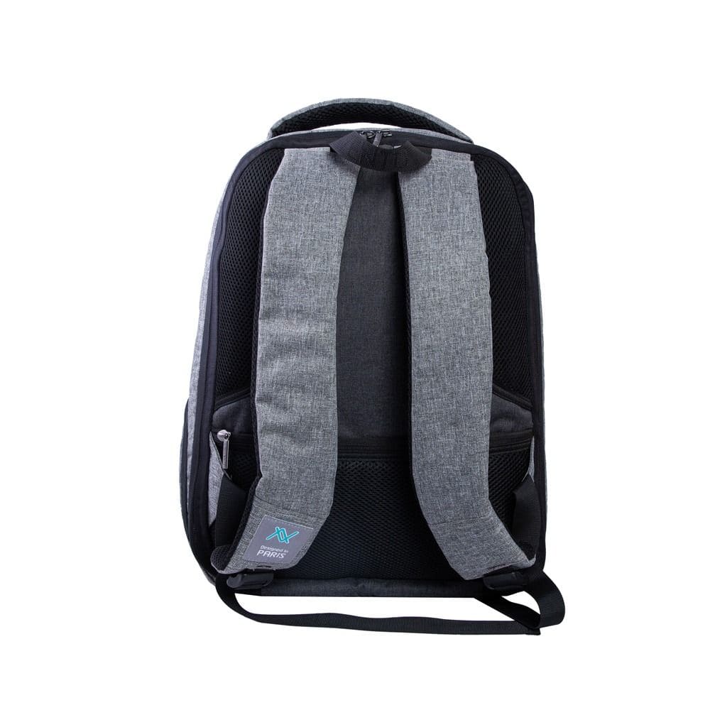 L'AVVENTO (BG816) Laptop Backpack, Made by High Quality Nylon Material with L'AVVENTO Zipper Puller fits up to 15.6"- Gray