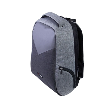 L'AVVENTO (BG816) Laptop Backpack, Made by High Quality Nylon Material with L'AVVENTO Zipper Puller fits up to 15.6"- Gray