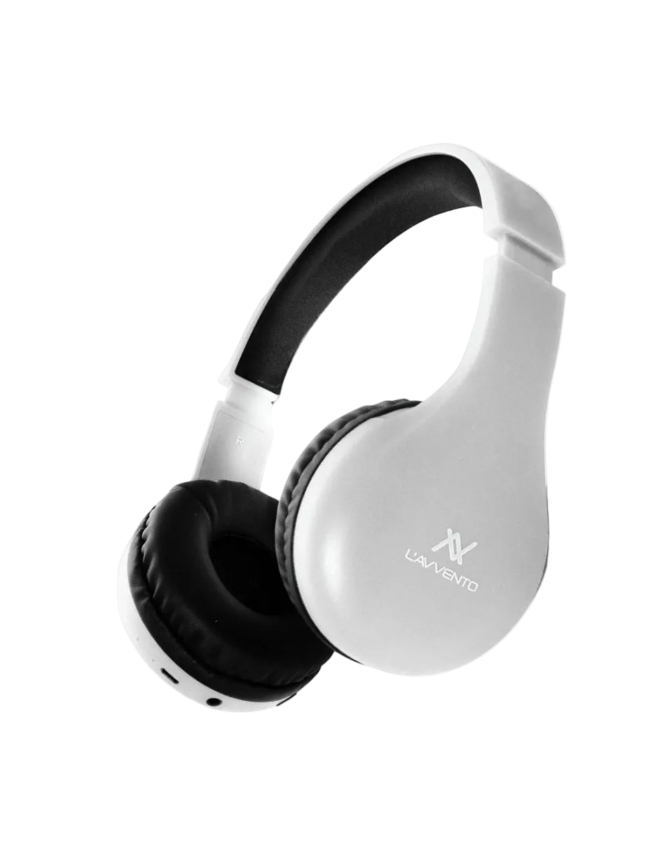 L'AVVENTO Bluetooth Headphone with Stereo Plug - White