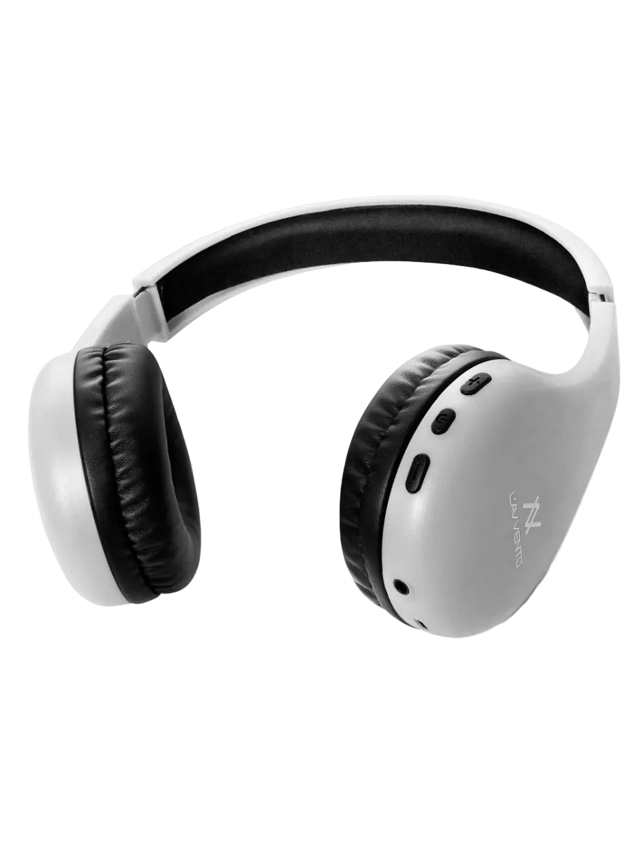 L'AVVENTO Bluetooth Headphone with Stereo Plug - White