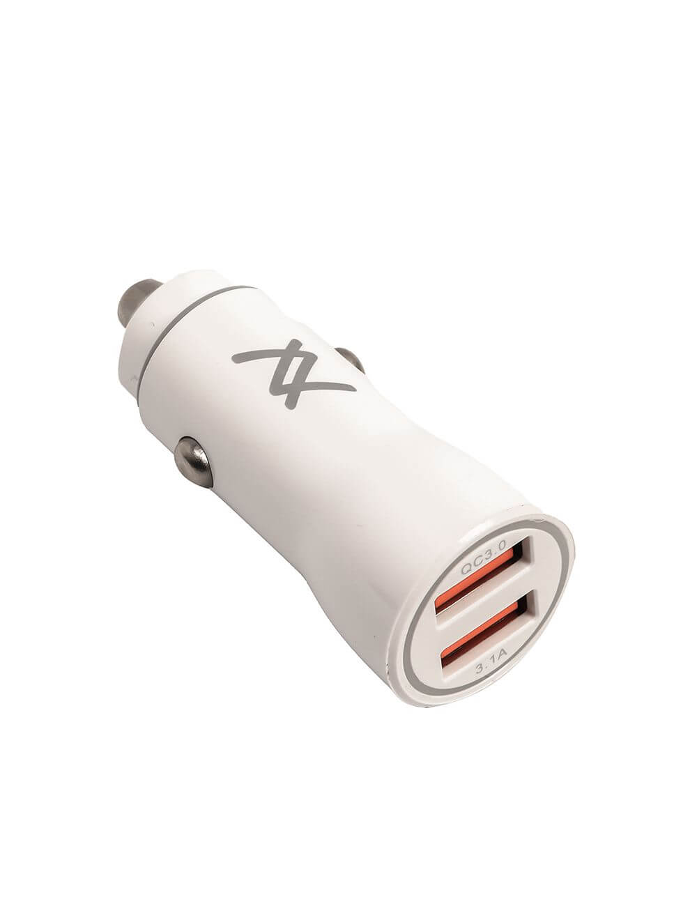 L'AVVENTO Ultra-Fast QC3, Car Charger Dual USB, 18W, White