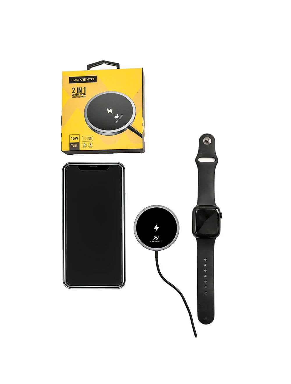 L'AVVENTO 2 in 1 Double Sided Magnetic Charger 15W