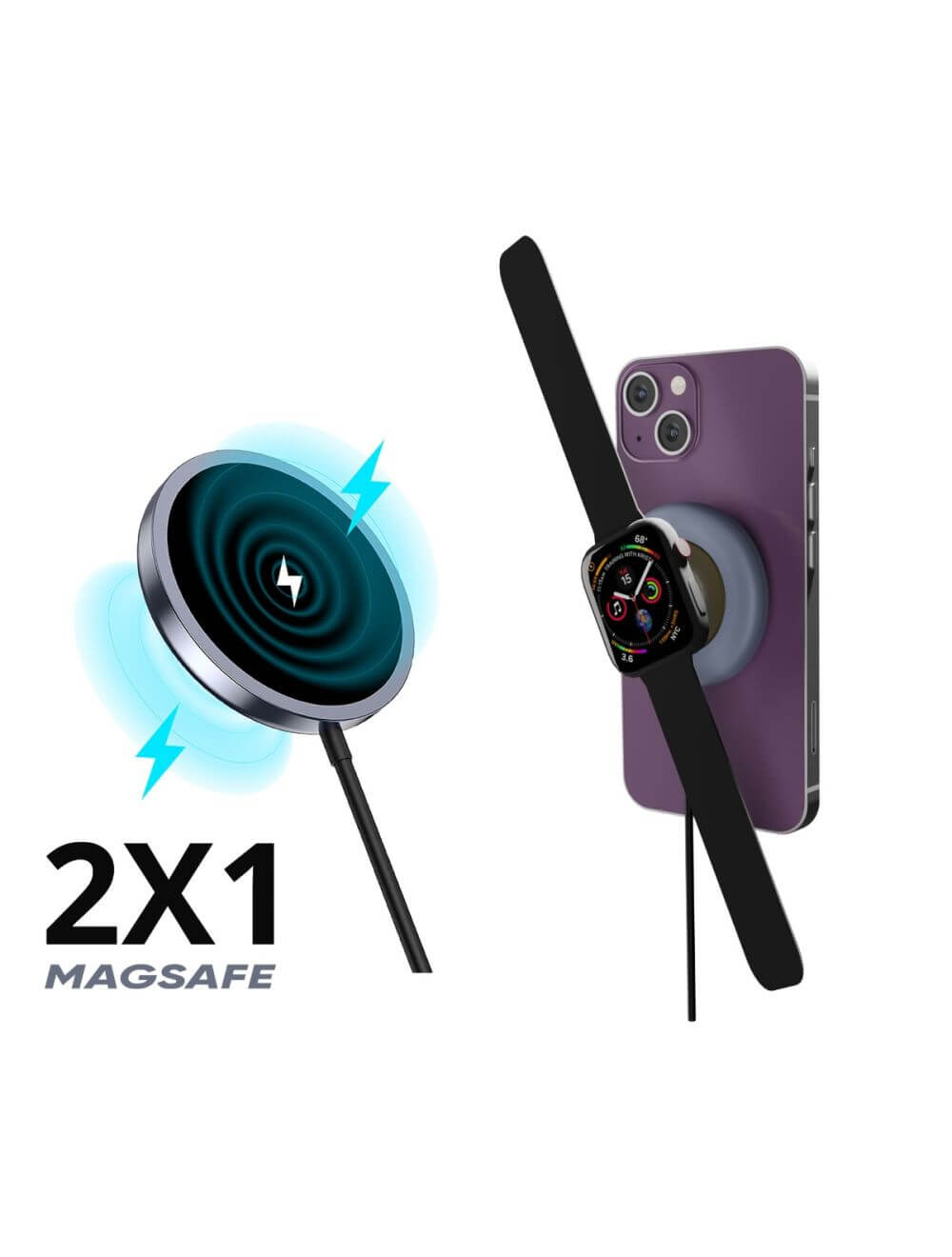 L'AVVENTO 2 in 1 Double Sided Magnetic Charger 15W