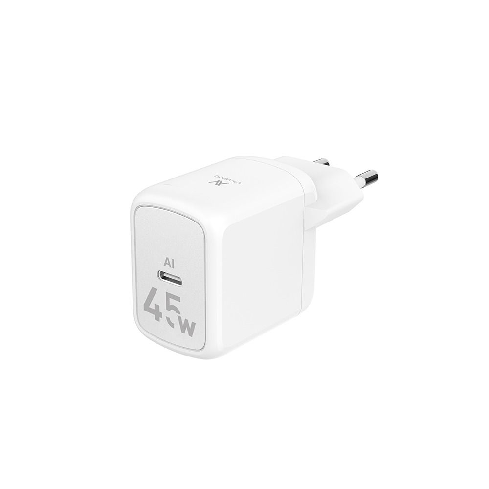 L'AVVENTO Mini GaN 25W Power Adapter with USB-C Cable 1M - White