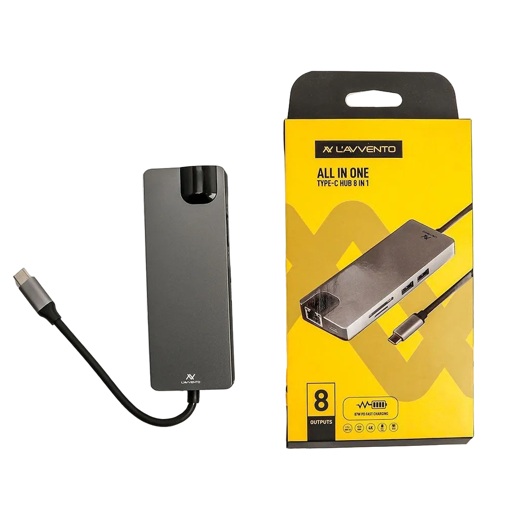 L'AVVENTO Type-C Hub 8in 1 - 2 USB 3.0