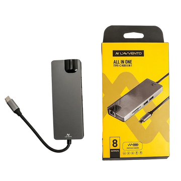 L'AVVENTO Type-C Hub 8in 1 - 2 USB 3.0